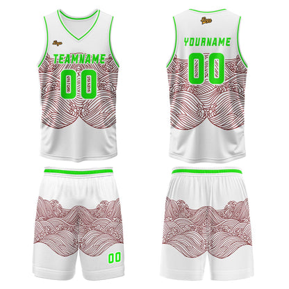 Benutzerdefinierter Dunkel Rot Basketball Jersey Uniform Anzug gedruckt Ihr Logo Name Nummer