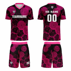 Benutzerdefinierte Schwarz Pulver Trikots für Männer Frauen Personalisierte Fußball Uniformen für Erwachsene und Kind