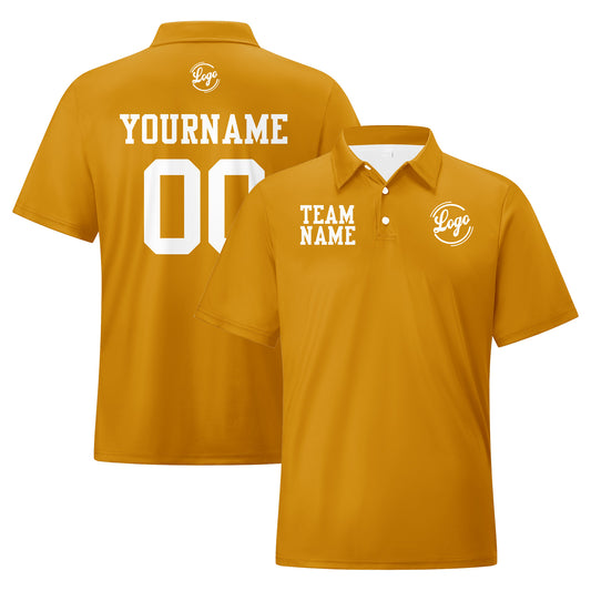 Benutzerdefinierte Braun Weiß Fußball Polo-Shirts Fügen Sie Ihr Einzigartiges hinzu Logo/Name/Nummer