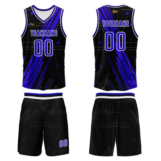 Benutzerdefinierter Lila Basketball Jersey Uniform Anzug gedruckt Ihr Logo Name Nummer