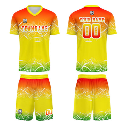 Benutzerdefinierte Orange Trikots für Männer Frauen Personalisierte Fußball Uniformen für Erwachsene und Kind