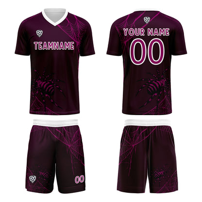 Benutzerdefinierte Lila Trikots für Männer Frauen Personalisierte Fußball Uniformen für Erwachsene und Kind