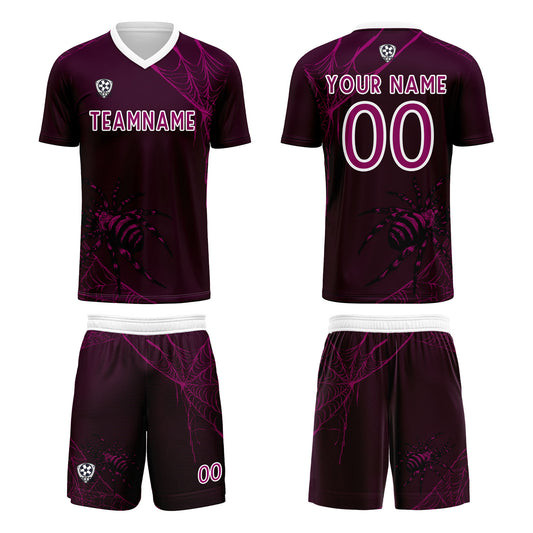 Benutzerdefinierte Lila Trikots für Männer Frauen Personalisierte Fußball Uniformen für Erwachsene und Kind