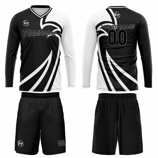 Kundenspezifisches Schwarz Basketball Fußball Schießen langes T-Shirt für Erwachsene und Kinder