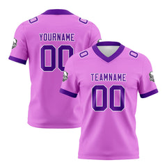 Benutzerdefinierte Rosa Lila Fußball Trikots Personalisierter Name Nummer Logo