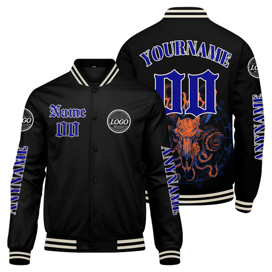 Maßgeschneiderte Königliche Letterman Varsity Jacket Individuelle Stickerei Druck nach Ihrem Wunsch
