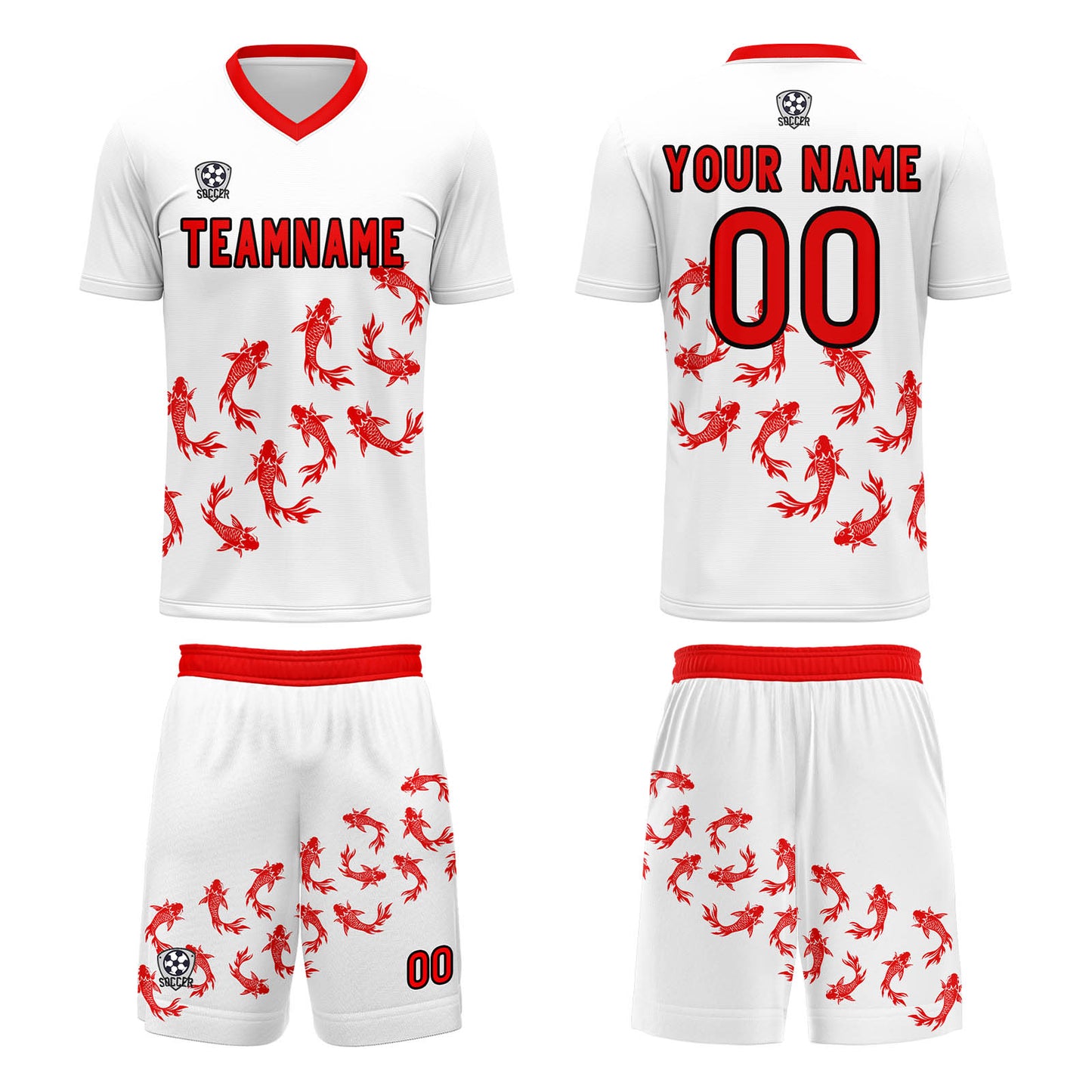 Benutzerdefinierte Weiß Trikots für Männer Frauen Personalisierte Fußball Uniformen für Erwachsene und Kind