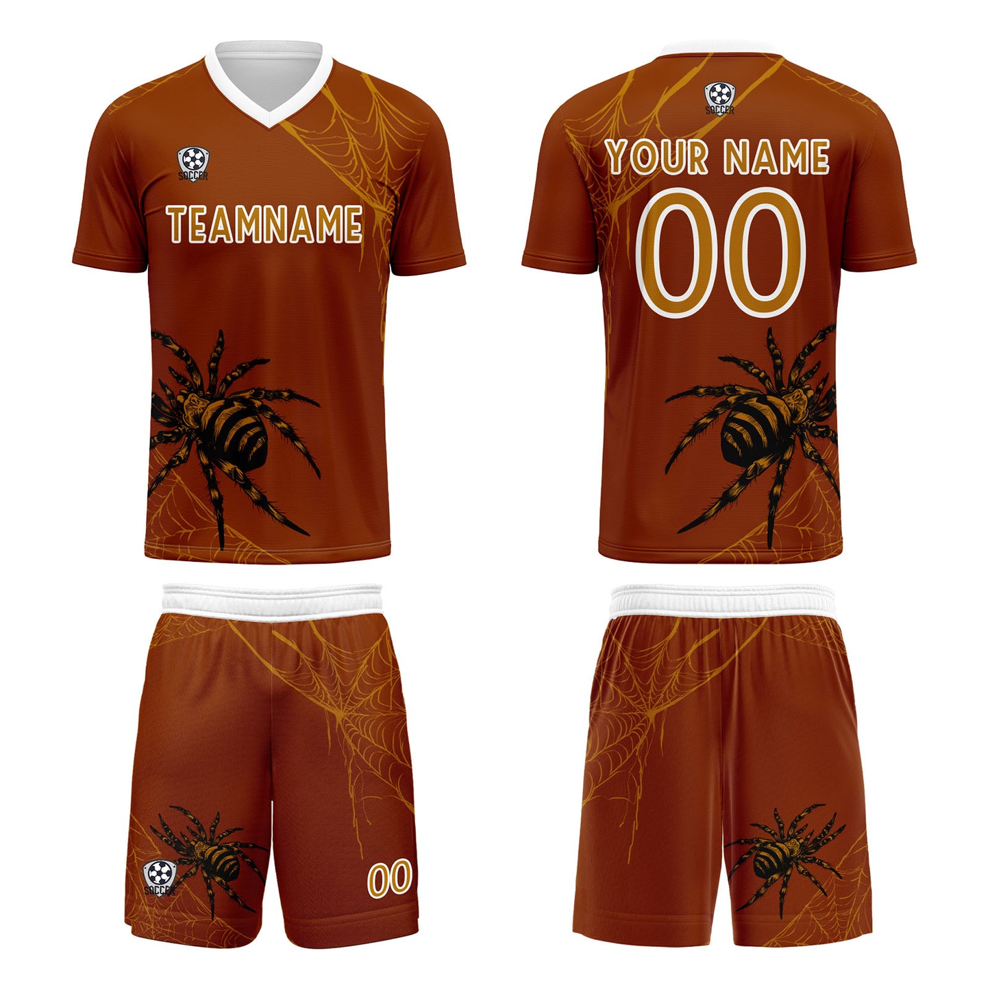 Benutzerdefinierte Orange Trikots für Männer Frauen Personalisierte Fußball Uniformen für Erwachsene und Kind