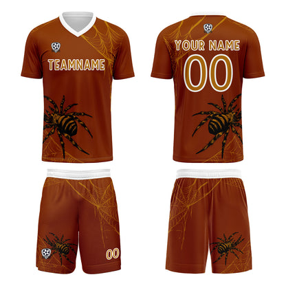 Benutzerdefinierte Orange Trikots für Männer Frauen Personalisierte Fußball Uniformen für Erwachsene und Kind