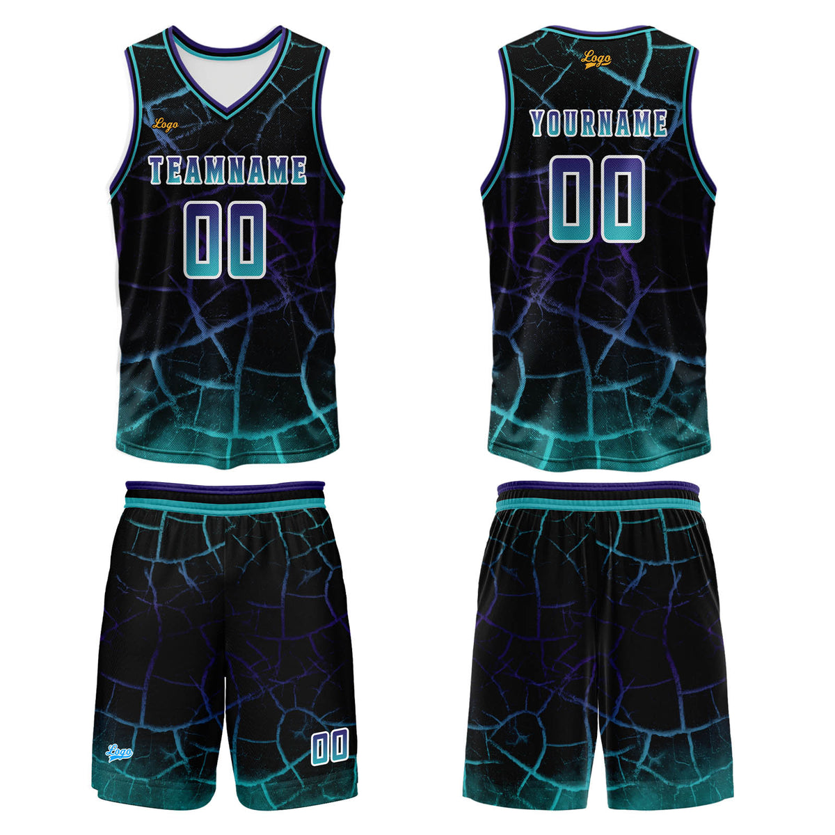 Benutzerdefinierter Blau Violett Basketball Jersey Uniform Anzug gedruckt Ihr Logo Name Nummer