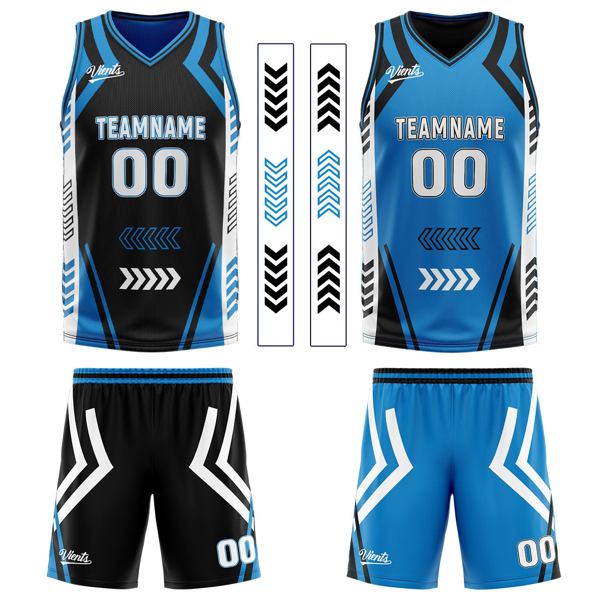 Benutzerdefinierte Schwarz Blau Reversible Basketball Jersey Personalisierte Drucken Name Nummer Logo