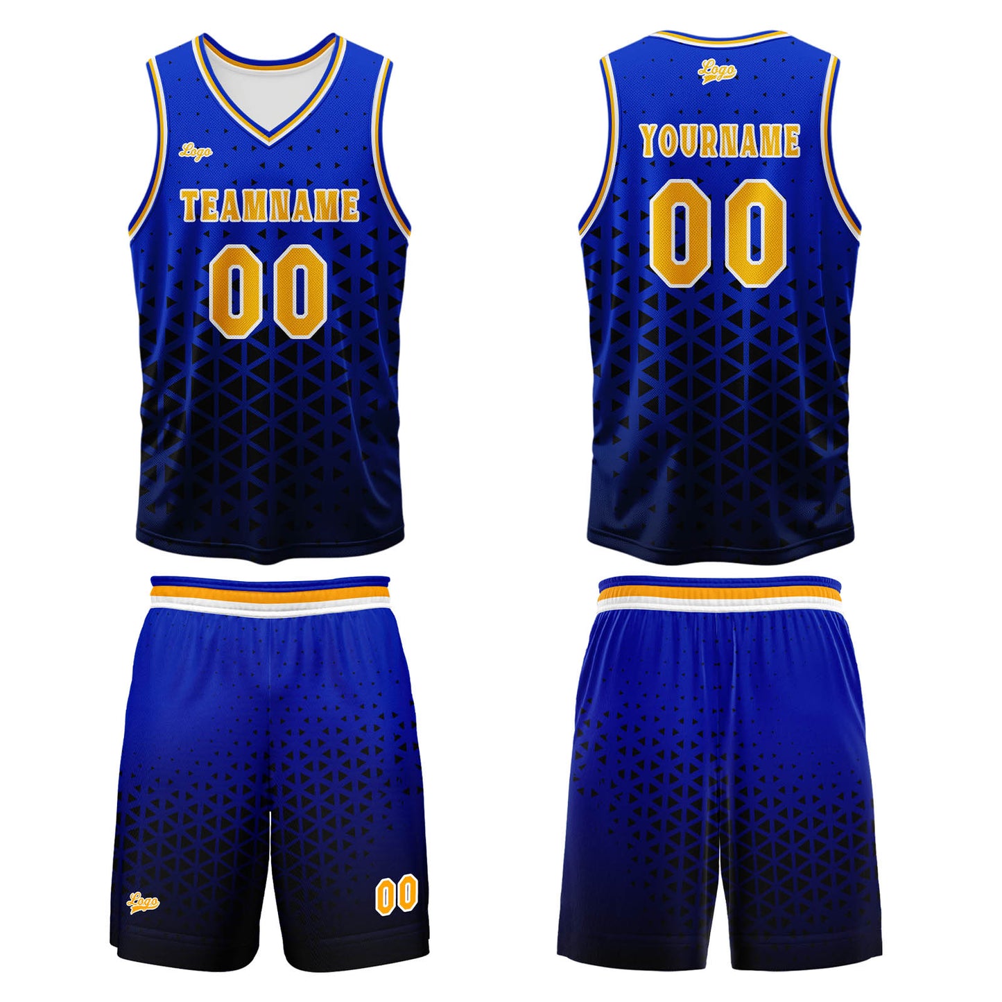 Benutzerdefinierter Blau  Orange Basketball Jersey Uniform Anzug gedruckt Ihr Logo Name Nummer