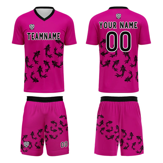 Benutzerdefinierte Rose Lila Trikots für Männer Frauen Personalisierte Fußball Uniformen für Erwachsene und Kind