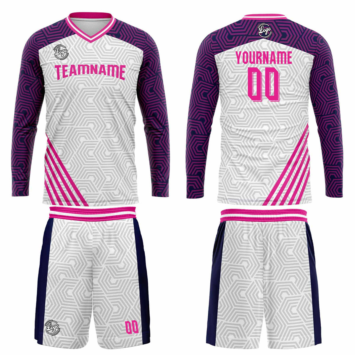 Kundenspezifisches Lila Rosa Basketball Fußball Schießen langes T-Shirt für Erwachsene und Kinder