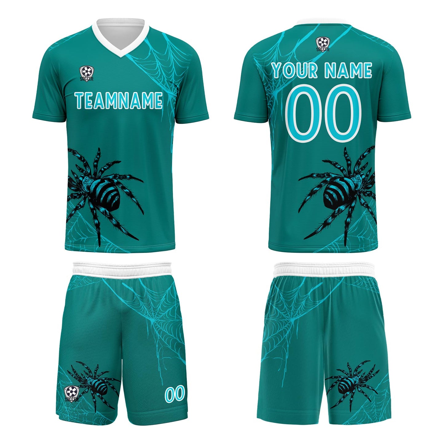 Benutzerdefinierte Dunkles Grün Trikots für Männer Frauen Personalisierte Fußball Uniformen für Erwachsene und Kind