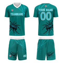 Benutzerdefinierte Dunkles Grün Trikots für Männer Frauen Personalisierte Fußball Uniformen für Erwachsene und Kind