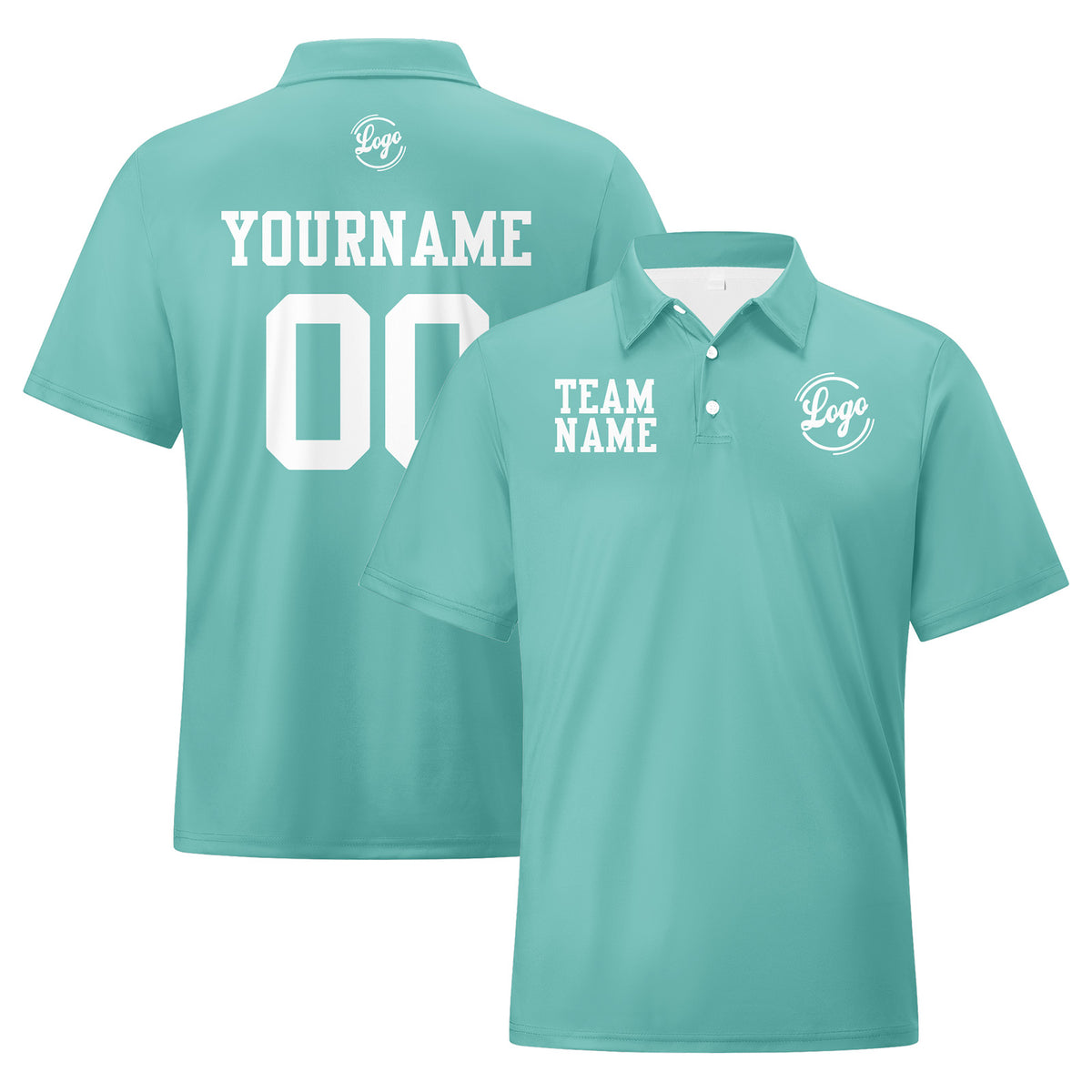 Benutzerdefinierte Erbse Grün Weiß Fußball Polo-Shirts Fügen Sie Ihr Einzigartiges hinzu Logo/Name/Nummer