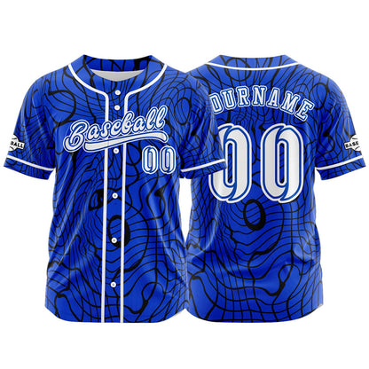 Benutzerdefiniert  Blau Baseball Uniformen Drucken für Jungs Mädchen und Kinder Machen Ihr Team Mehr Vielfältig