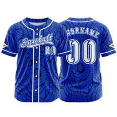 Benutzerdefiniert  Blau Baseball Uniformen Drucken für Jungs Mädchen und Kinder Machen Ihr Team Mehr Vielfältig