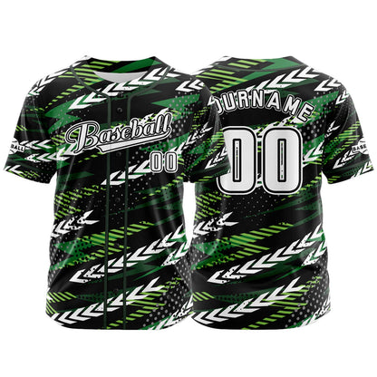 Benutzerdefiniert Schwarz Grün Baseball Uniformen Drucken für Jungs Mädchen und Kinder Machen Ihr Team Mehr Vielfältig