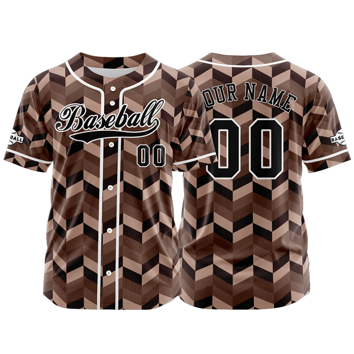 Benutzerdefiniert Braun Baseball Uniformen Drucken für Jungs Mädchen und Kinder Machen Ihr Team Mehr Vielfältig