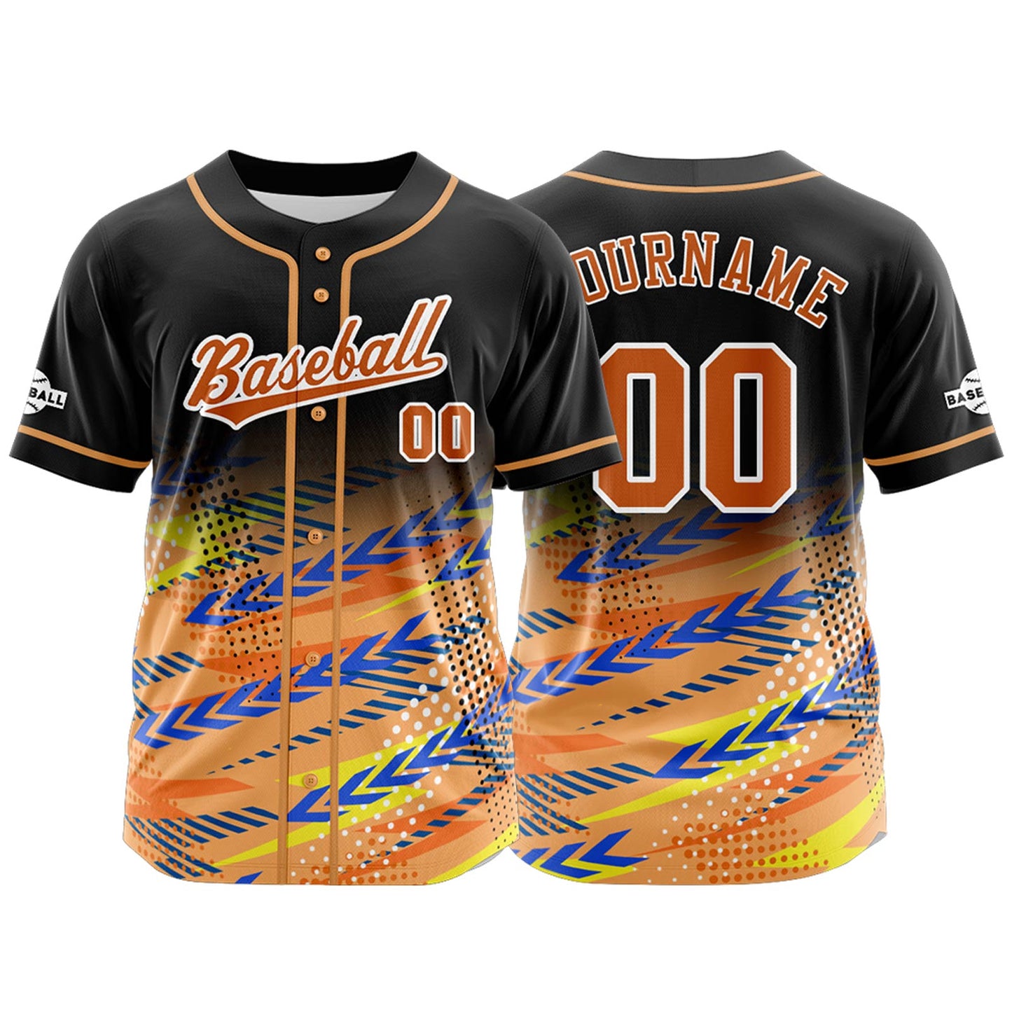 Benutzerdefiniert Schwarz Orange Baseball Uniformen Drucken für Jungs Mädchen und Kinder Machen Ihr Team Mehr Vielfältig