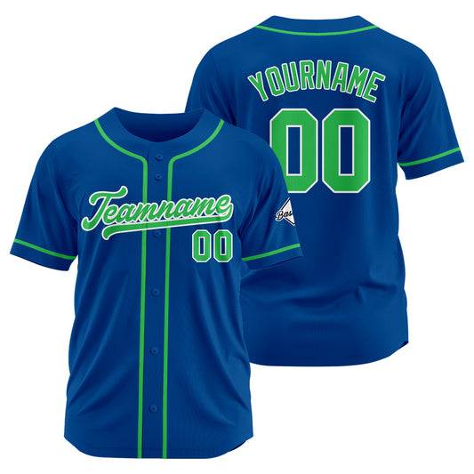 Benutzerdefinierte Authentisch Baseball-Trikot Royal-Grün