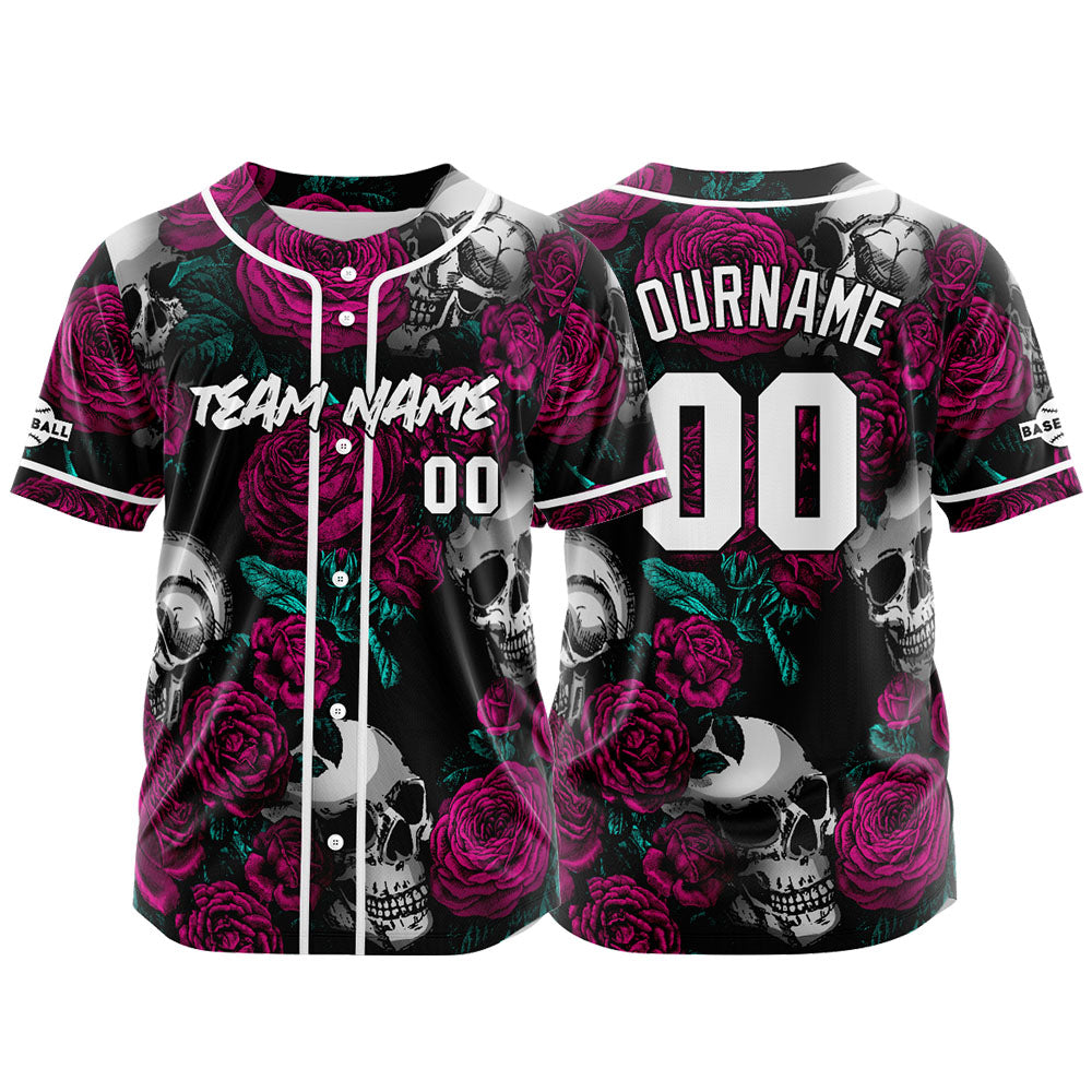 Benutzerdefinierte Baseball Jersey Personalisierte Baseball Shirt genäht und Druck Rose