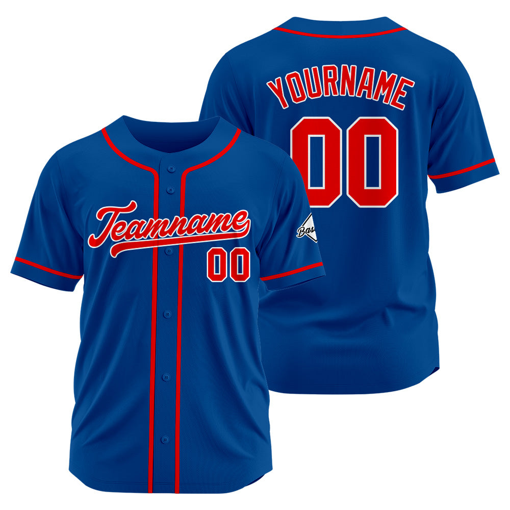 Benutzerdefinierte Authentisch Baseball-Trikot königlich-Rot