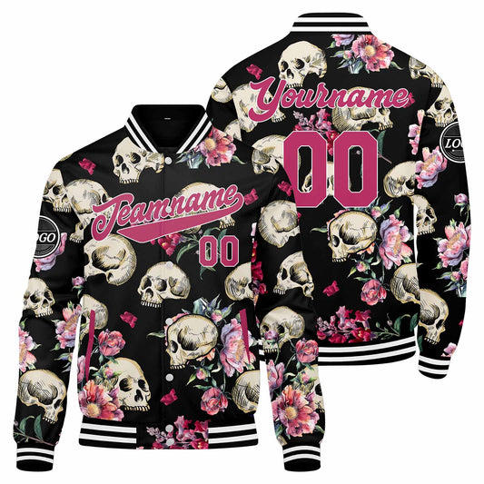 Benutzerdefinierte Mohn Varsity-Jacke. Letterman-Jacke für Männer, Frauen und Jugendliche