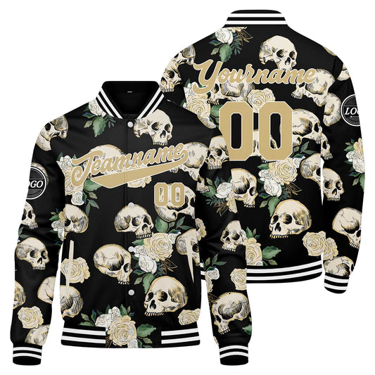 Benutzerdefinierte Weiße Rose Varsity-Jacke. Letterman-Jacke für Männer, Frauen und Jugendliche