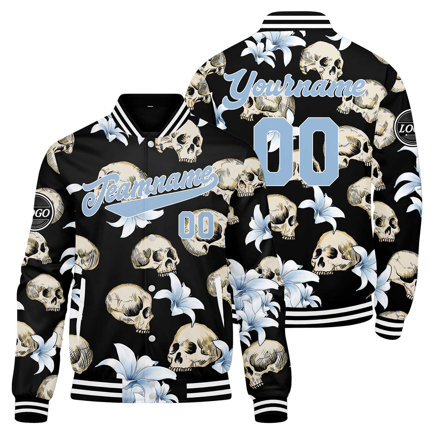 Benutzerdefinierte Lilie Varsity-Jacke. Letterman-Jacke für Männer, Frauen und Jugendliche