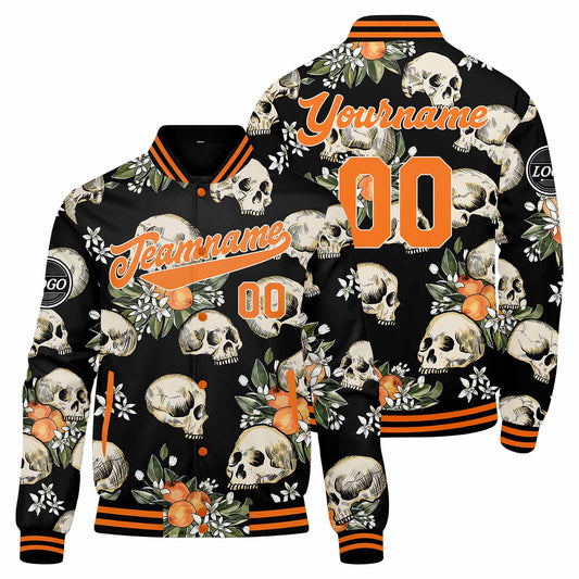 Benutzerdefinierte Aprikosenblüte Varsity-Jacke. Letterman-Jacke für Männer, Frauen und Jugendliche
