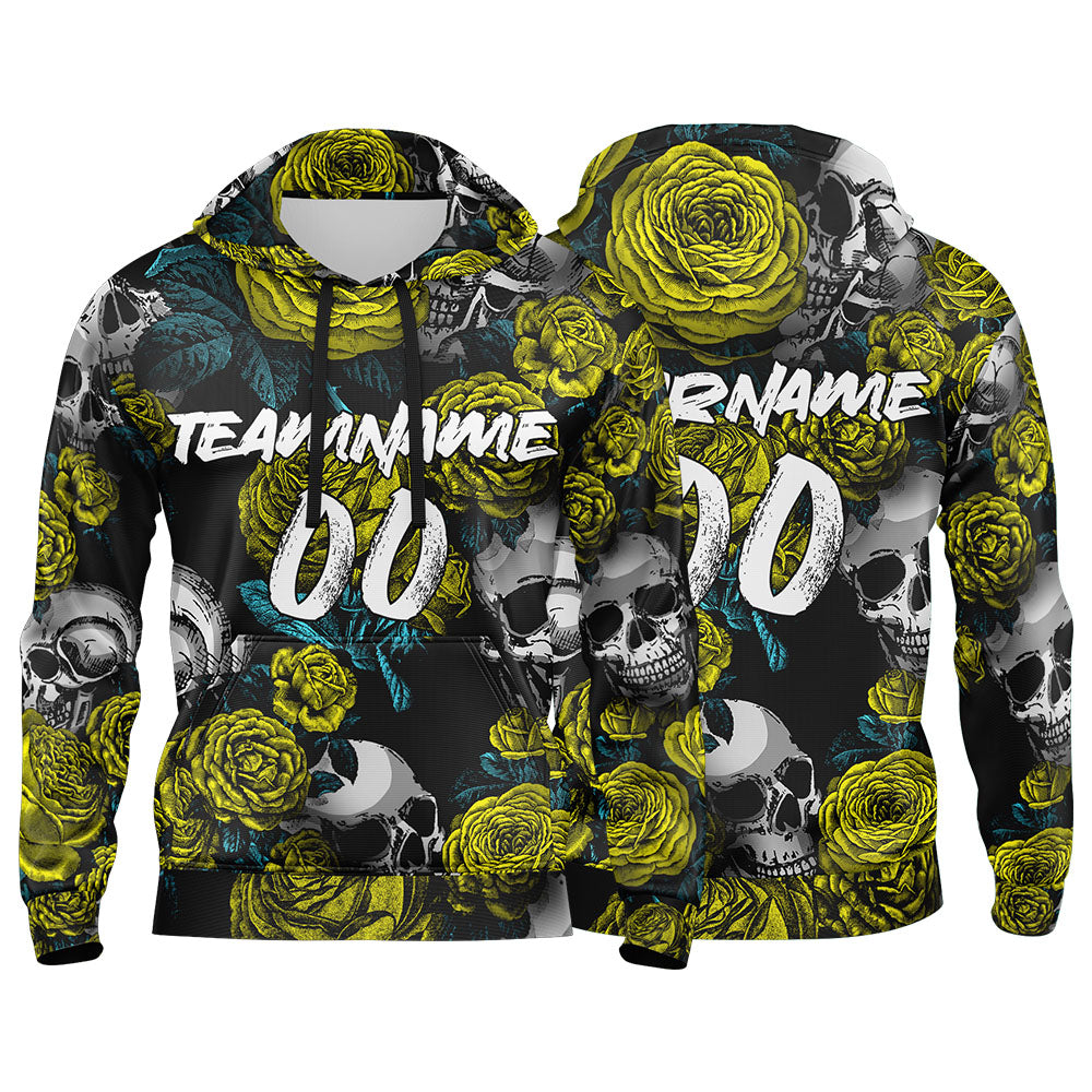 Benutzerdefinierter Sweatshirt-Hoodie für Mann, Frau, Mädchen, Junge. Drucken Sie Ihr Logo, Ihren Namen und Ihre Nummer Gelb