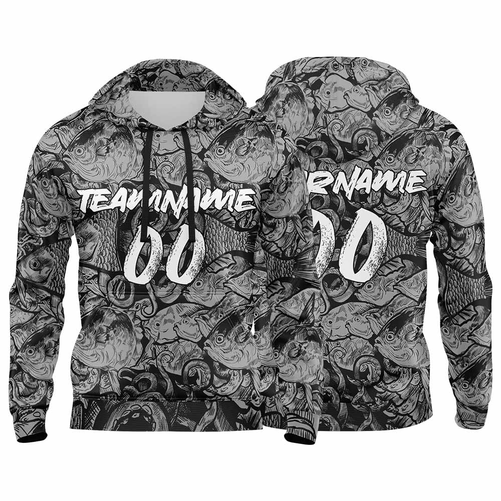 Benutzerdefinierter Sweatshirt-Hoodie für Mann, Frau, Mädchen, Junge. Drucken Sie Ihr Logo, Ihren Namen und Ihre Nummer Grau