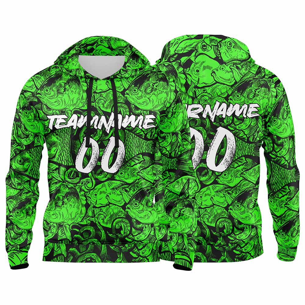 Benutzerdefinierter Sweatshirt-Hoodie für Mann, Frau, Mädchen, Junge. Drucken Sie Ihr Logo, Ihren Namen und Ihre Nummer Grün