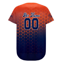 Benutzerdefiniert Orange Marine Personalisierter Baseball Jersey mit Farbverlauf Team Uniform mit Namen und Nummer