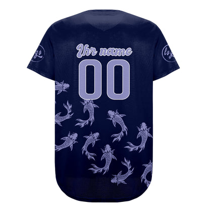 Benutzerdefiniert Dunkellila Lichtlila Personalisierter Baseball Jersey mit Farbverlauf Team Uniform mit Namen und Nummer