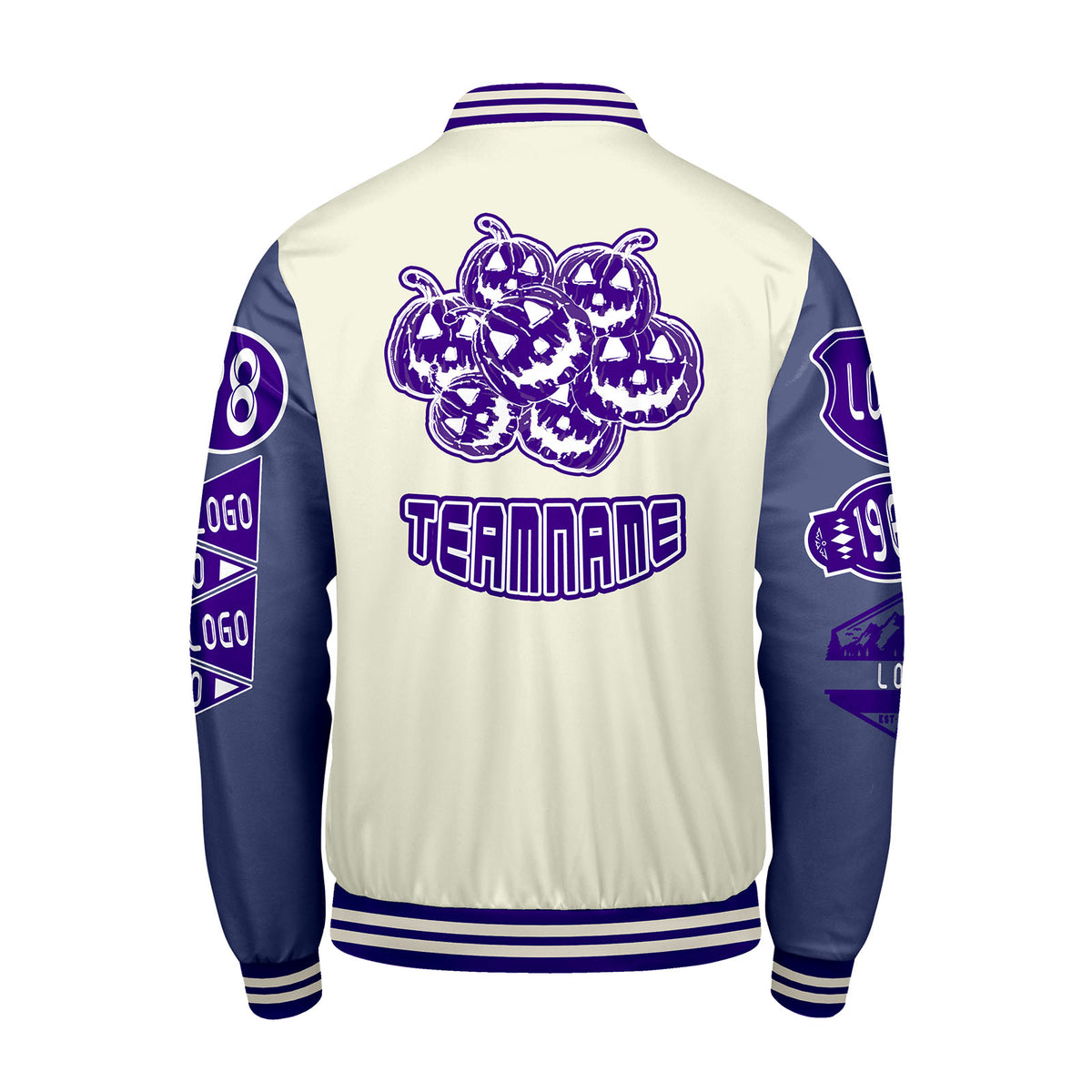 Maßgeschneiderte Rosa Lila Letterman Varsity Jacket Individuelle Stickerei  Druck nach Ihrem Wunsch