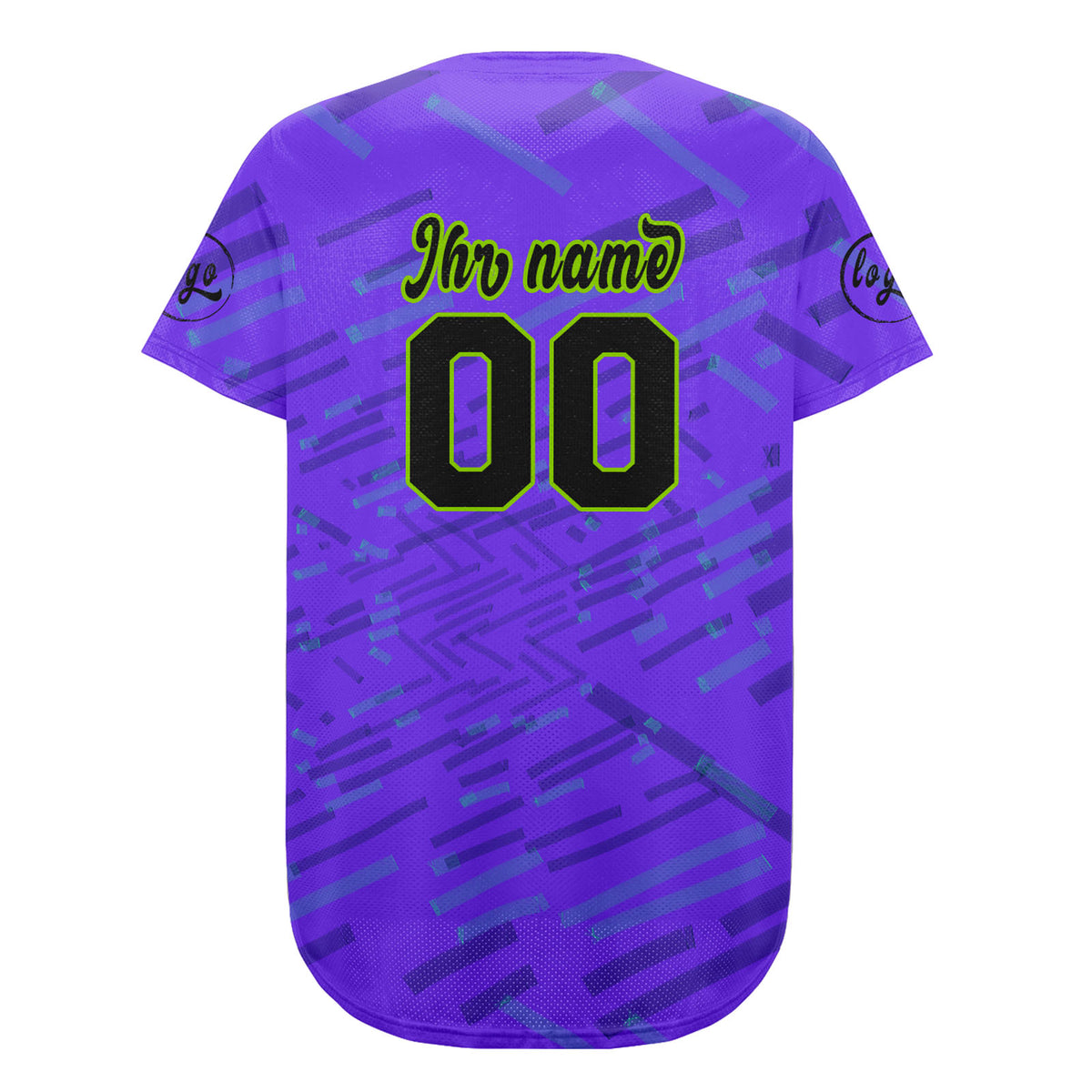Benutzerdefiniert Lila Grün Personalisierter Baseball Jersey mit Farbverlauf Team Uniform mit Namen und Nummer