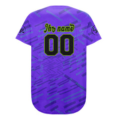 Benutzerdefiniert Lila Grün Personalisierter Baseball Jersey mit Farbverlauf Team Uniform mit Namen und Nummer