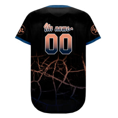 Benutzerdefiniert Schwarz Marine Blau Personalisierter Baseball Jersey mit Farbverlauf Team Uniform mit Namen und Nummer