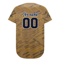 Benutzerdefiniert Altes Gold Marine Personalisierter Baseball Jersey mit Farbverlauf Team Uniform mit Namen und Nummer