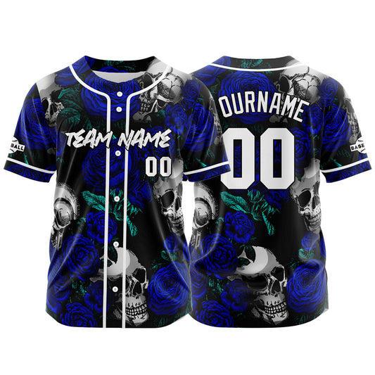 Benutzerdefinierte Baseball Jersey Personalisierte Baseball Shirt genäht und Druck Royal