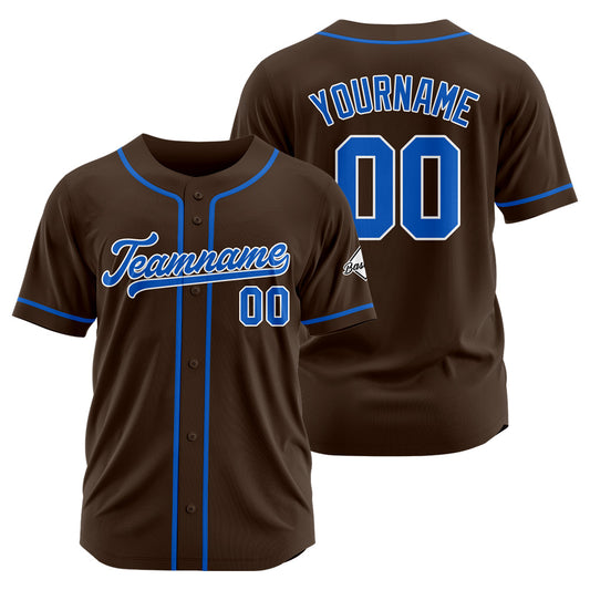 Benutzerdefinierte Authentisch Baseball-Trikot Braun-königlich