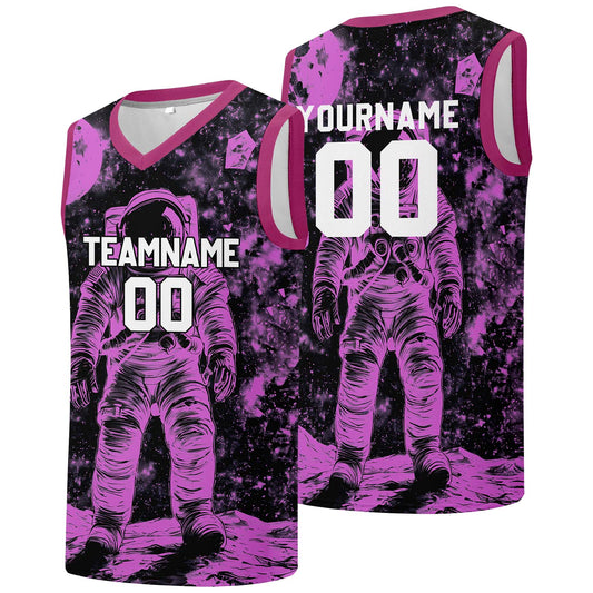 Individuelle Basketball-Jersey für Männer und Frauen. Gestickter und gedruckter Name, Nummer und Logo