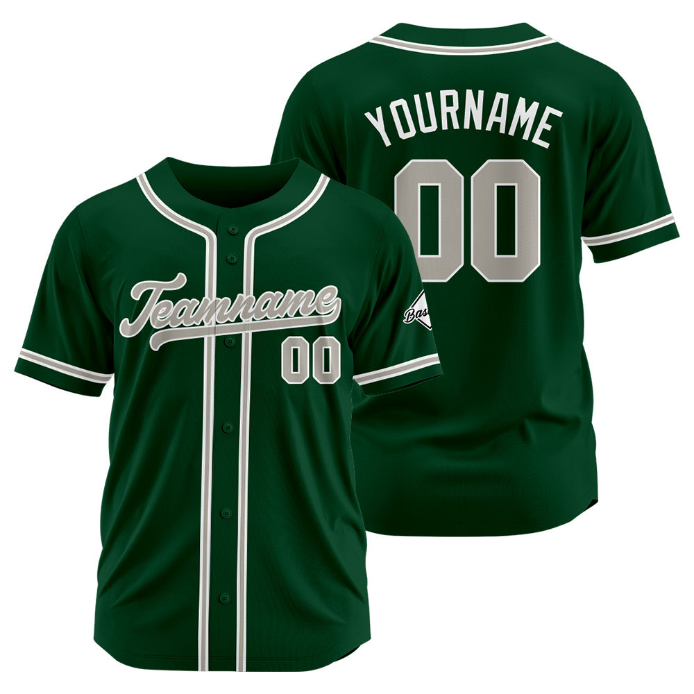 Benutzerdefinierte Authentisch Baseball-Trikot Dunkelgrün Netz