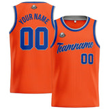 Benutzerdefinierte Authentisch  Basketball Trikot Orange-Royal-Grau