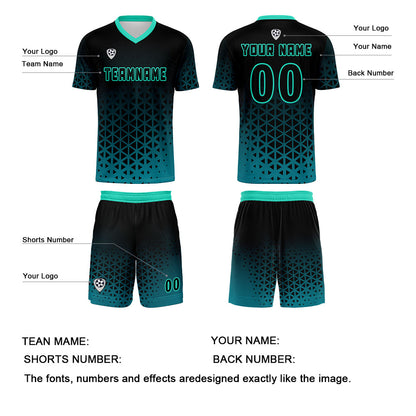 Benutzerdefinierte Grün Trikots für Männer Frauen Personalisierte Fußball Uniformen für Erwachsene und Kind