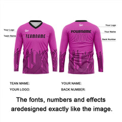 Kundenspezifisches Rosa Schwarz Basketball Fußball Schießen langes T-Shirt für Erwachsene und Kinder